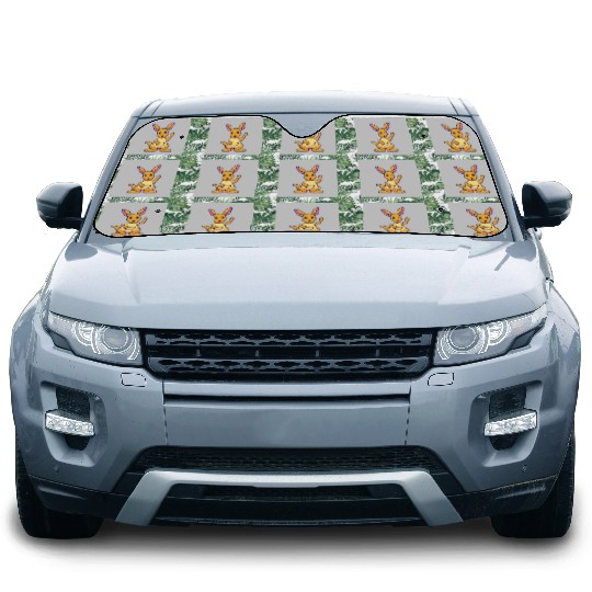 Cute Kangaroo Waving Hand: Cartoon Vector Icon Ill Car Sun Shades