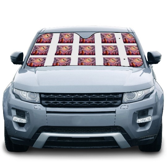 Geometric Twilight City Car Sun Shades