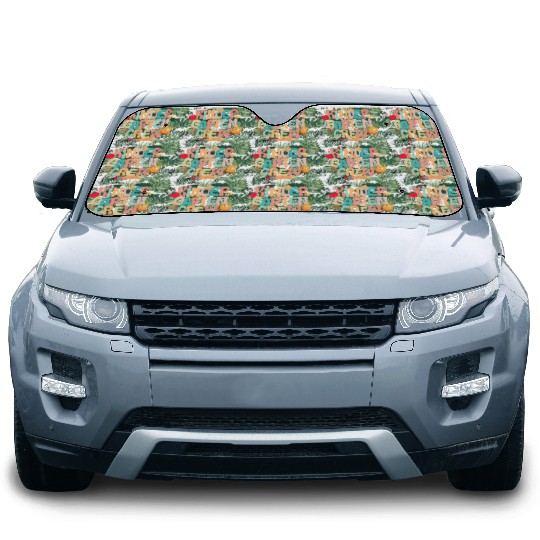 Kindergarten School Flowers Teacher Premium Car Sun Shades