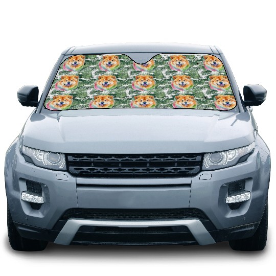 Chow Chow Watercolor Car Sun Shades