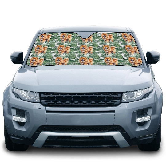 Chow Chow Watercolor Car Sun Shades