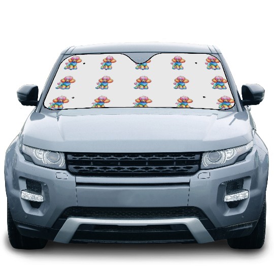 Poodle Watercolor Car Sun Shades