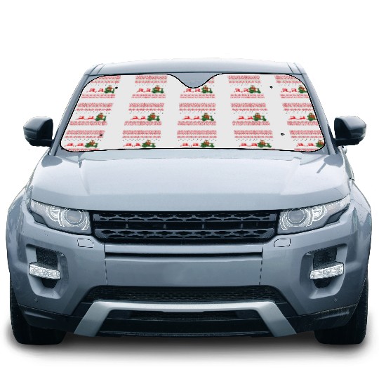 Funny Santa Motorcycle Christmas Car Sun Shades