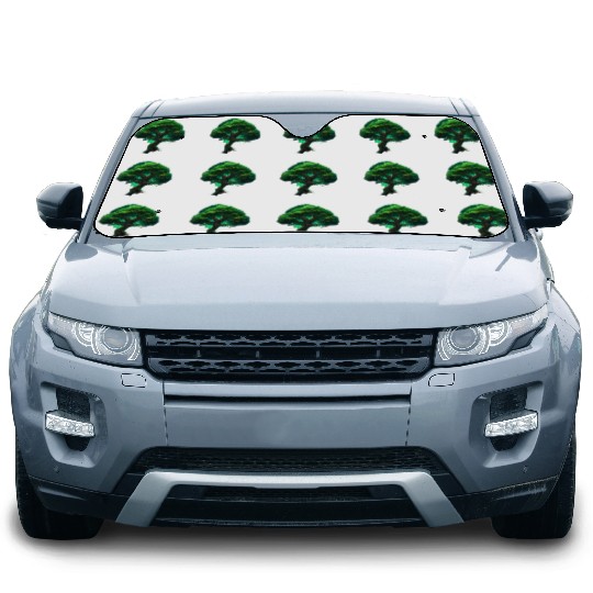 Green Space Tree Car Sun Shades