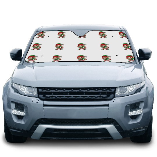 Christmas Monkey Elf Funny Monkey Lover Ape Car Sun Shades