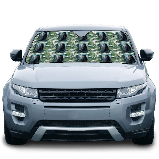 Portrait of a sci-fi cyberpunk girl Car Sun Shades