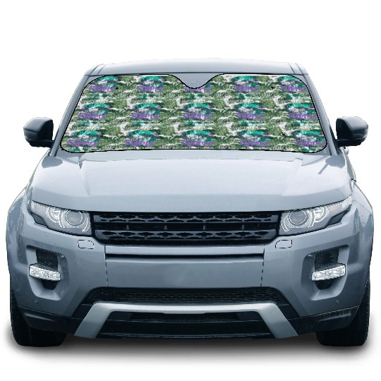 Wellness Collection - I Wear Purple & Teal Car Sun Shades