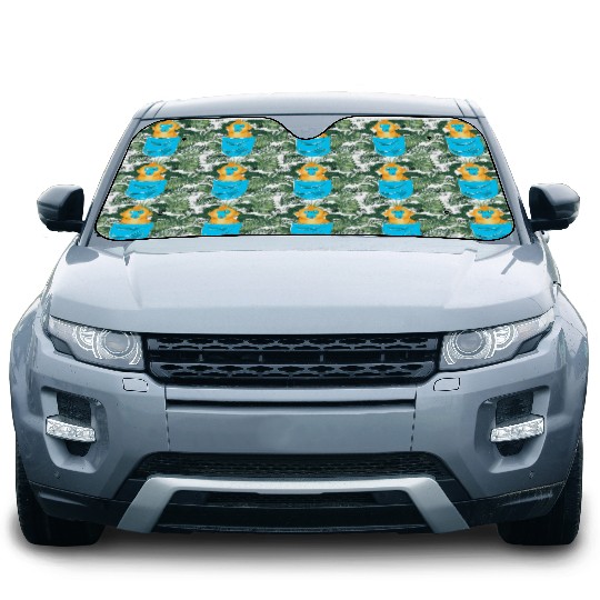 Cute Golden Snub Nosed Monkey In A Pocket Car Sun Shades