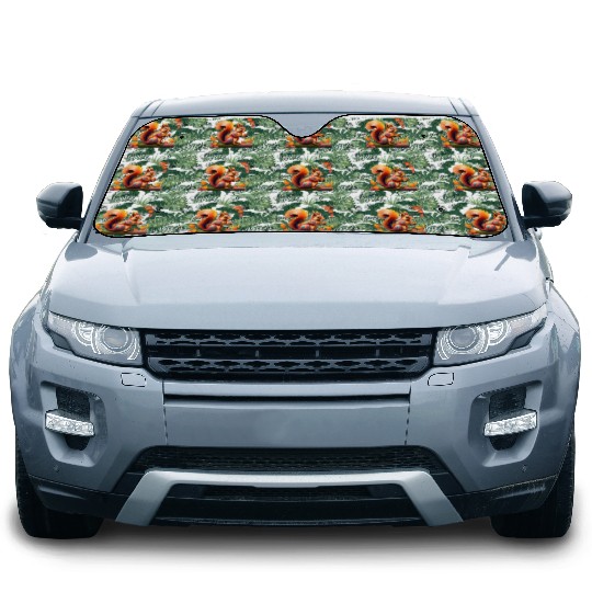 Fall Squirrel Alebrije Car Sun Shades