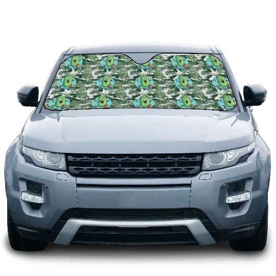 A Happy Running Pickle Car Sun Shades