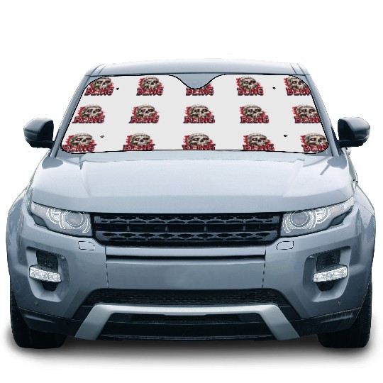 Diamond and Ruby Bling Skull Car Sun Shades
