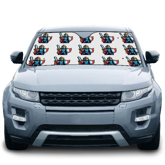 knight pixel art Car Sun Shades