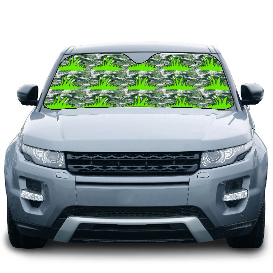 Meadow Many Grasses Blades Of Grass Green Nature Car Sun Shades