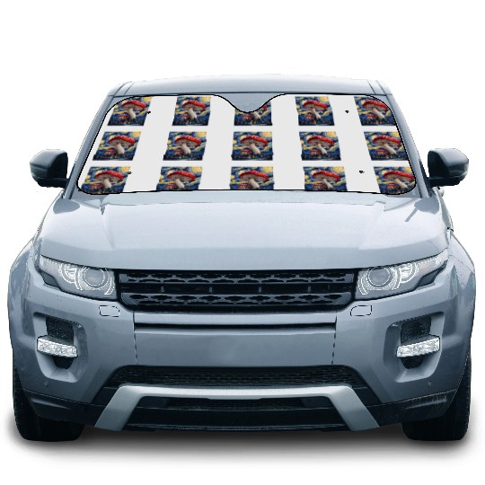 Starry Night Mushroom Surreal Dreamscape nature Car Sun Shades