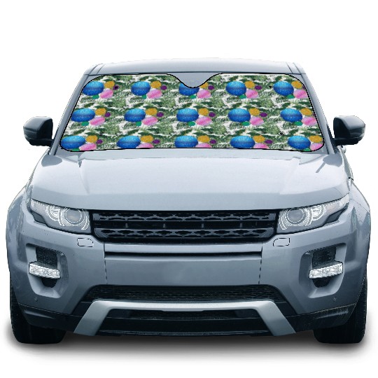 Xmas multicolor glisser balls ornement Car Sun Shades