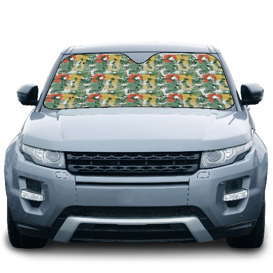 Square Retro Poodle Owner Gift Car Sun Shades