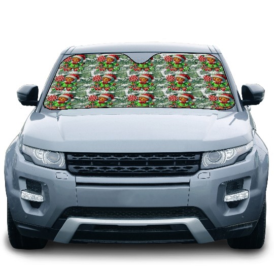Gingerbread Christmas, Merry Christmas, Candy Car Sun Shades