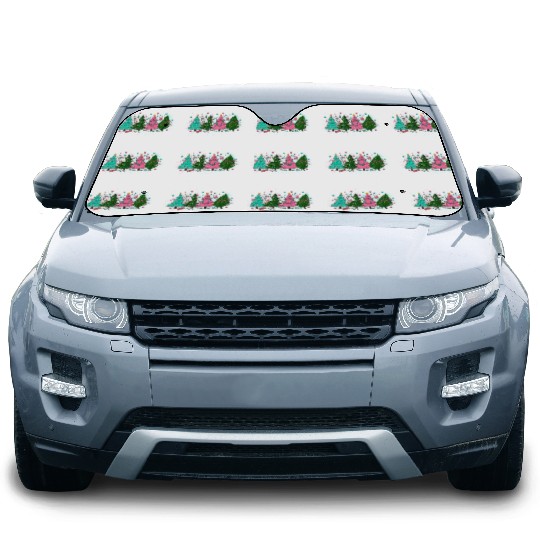 Christmas Tree, Merry Christmas Car Sun Shades