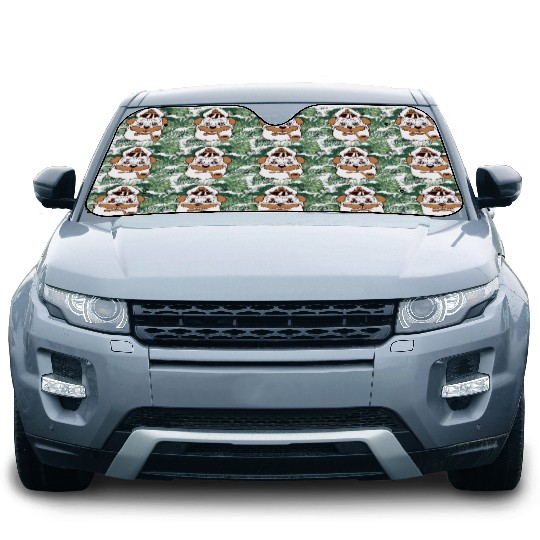 Pug Dog Captain Hat Face Funny Cute Cartoon Comic Car Sun Shades