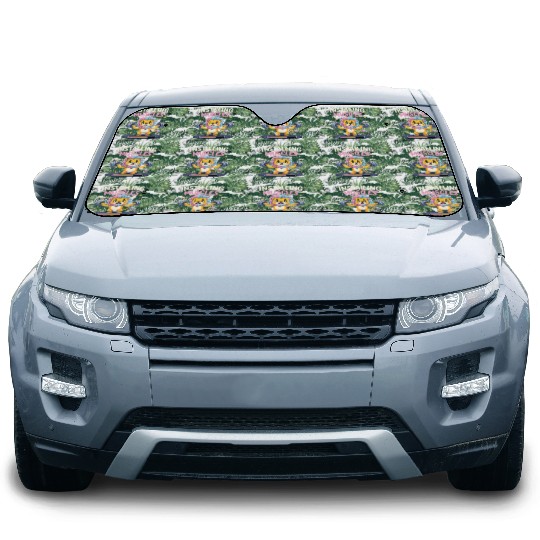 Installing Muscles Lion Löwen Kraftsport Workout Car Sun Shades