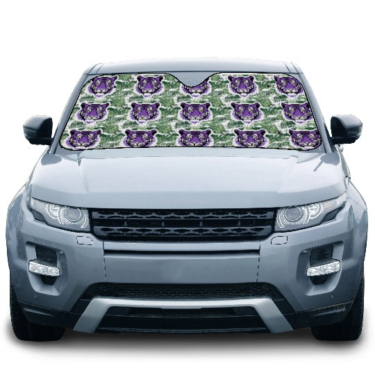 Majestic Purple Tiger Graphic Design Car Sun Shades