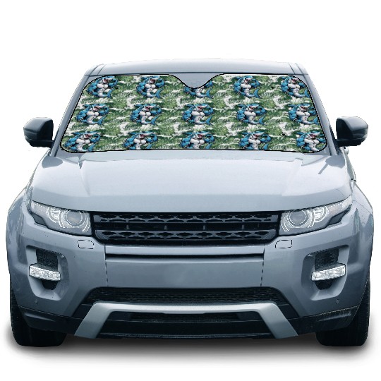 Muscular Shark women - Cool Cartoon Design Car Sun Shades