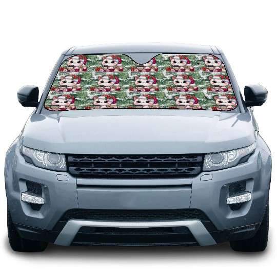 A Cute Kawaii Cat Drinking Coffee Car Sun Shades