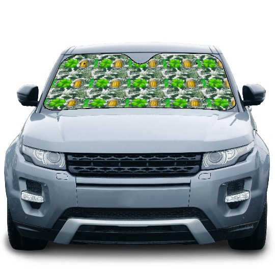 I Shamrock Beer Funny St Patrick's Day I Love Beer Car Sun Shades