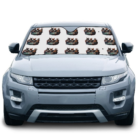 Poker Pups Car Sun Shades