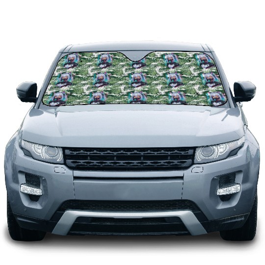 Cyberpunk Girl Cat Ears Car Sun Shades