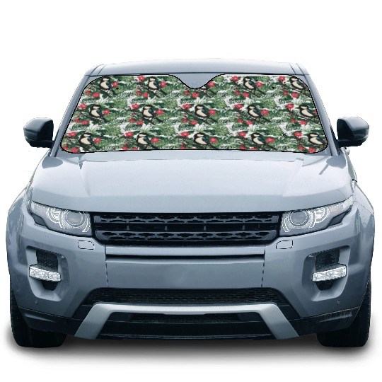 Cherry Blossom Bird - Spring Serenity Art Car Sun Shades