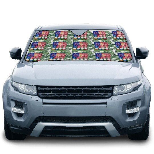 Patriotic Gnomes Fireworks American Flag Car Sun Shades