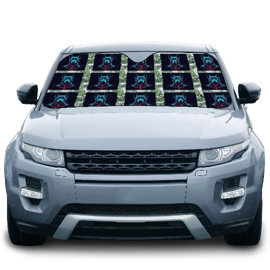 Cyberpunk Neon Dog – Futuristic Tech Pet Design Car Sun Shades