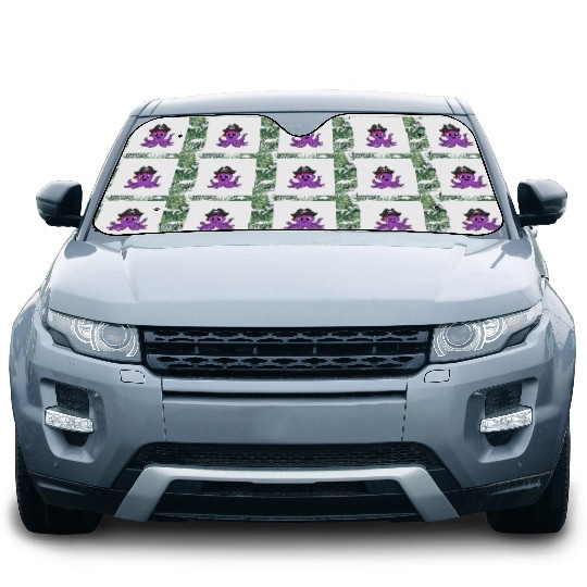 Friendly Octopus Pirate Car Sun Shades -Cute Ocean Animal
