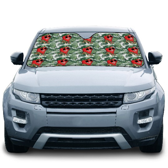 Playful Strawberry Sunbather Design Car Sun Shades