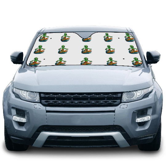 alien surfing Car Sun Shades