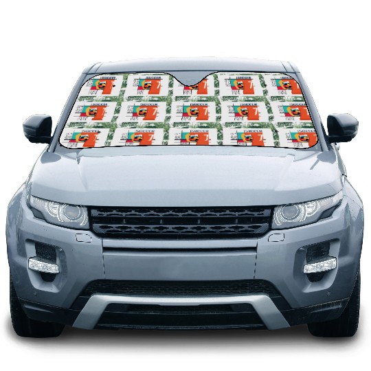 Soccer Player with Ball Graphic Car Sun Shades