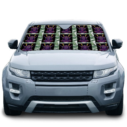 Neon Samurai Warrior Psychedelic Car Sun Shades