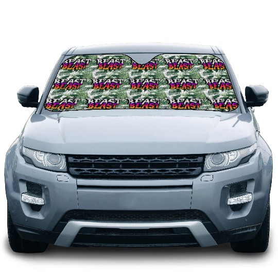 Retro Graffiti Beast Logo Design Car Sun Shades