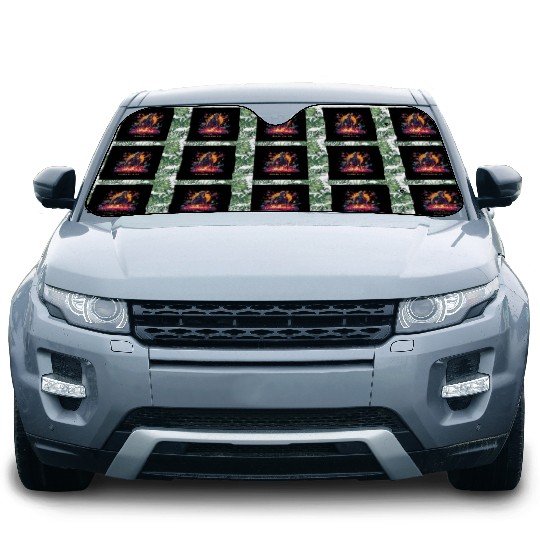 Cyberpunk Rebel Resurgence Illustration Car Sun Shades
