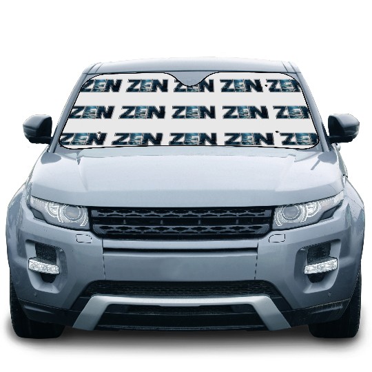 Ocean Waves Zen Logo Car Sun Shades