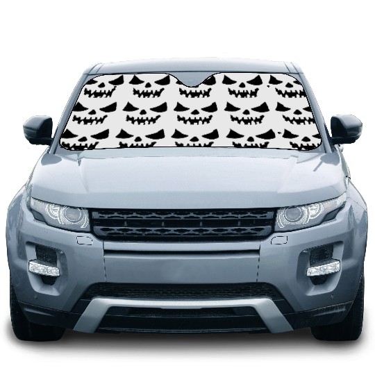 Scary Face Car Sun Shades
