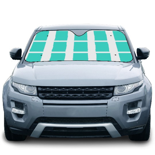 Turquoise Green-Blue Solid Color Car Sun Shades