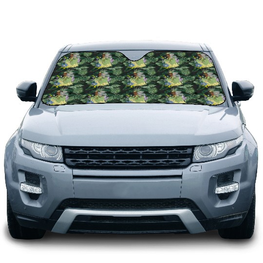Disneyss The Princess And The Frog Tiana Cute Floral Portrait Car Sun Shades