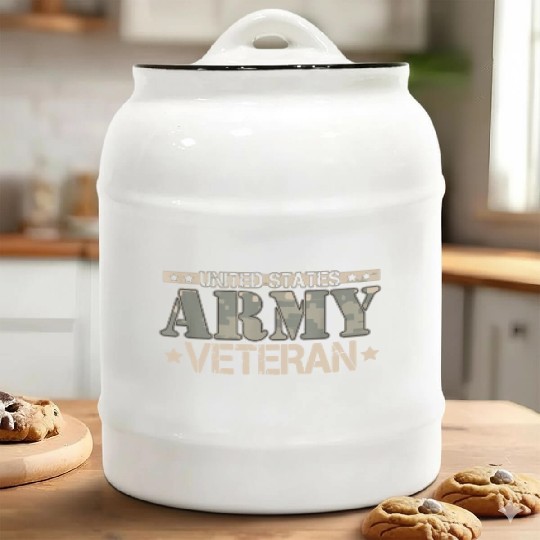 Army Veteran Ceramic Cookie Jars