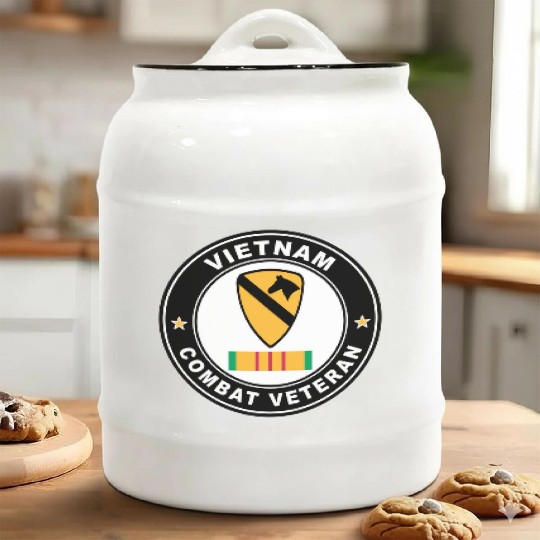 1st Cavalry Division Vietnam Combat Veteran Ceramic Cookie Jars