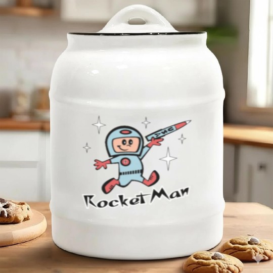 Rocket Man Ceramic Cookie Jars