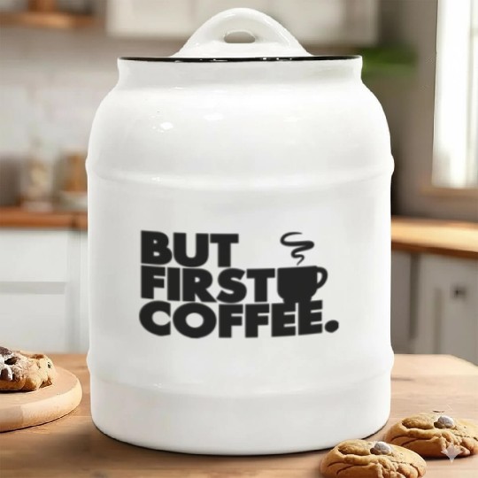 But First Coffee Ceramic Cookie Jars