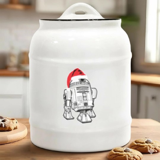 R2D2-Chrstmas Ceramic Cookie Jars