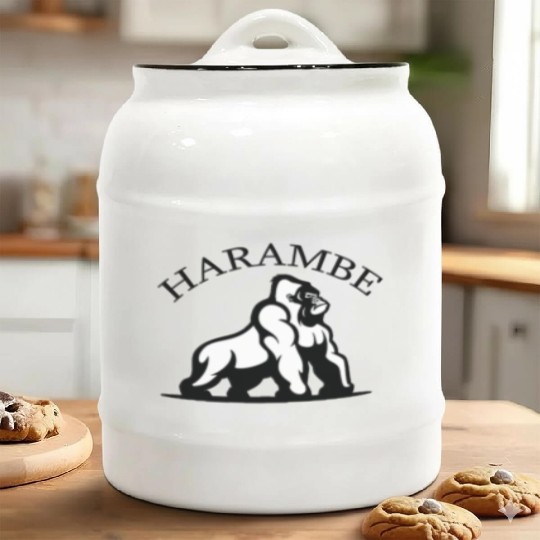 RIP Harambe Ceramic Cookie Jars